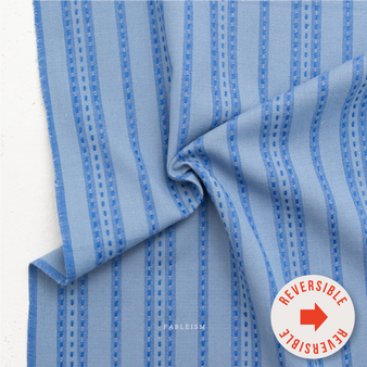 FABLEISM, Fine and Dandy, Stitch Stripe in Blue (REVERSIBLE) - ELEGANTE VIRGULE CANADA