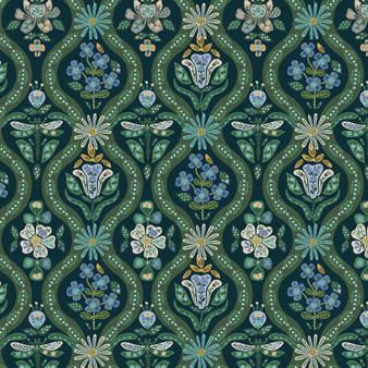 RIFLE PAPER CO, ENGLISH ROSE, Posie in Peacock metallic - ELEGANTE VIRGULE CANADA