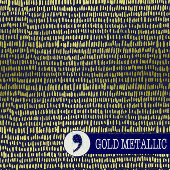 RIFLE PAPER CO, WILDWOOD Hatchmarks in Navy and Gold Metallic, 100% Lawn Cotton by the half-meter -  ELEGANTE VIRGULE CANADA, CANADIAN FABRIC SHOP, QUILTING SHOP
