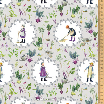 ACUFACTUM Spring / Summer, Garden Love in Purple - ELEGANTE VIRGULE CANADA, Acufactum Fabrics