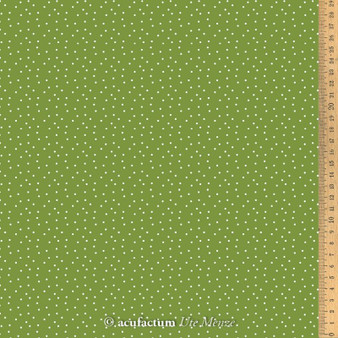 ACUFACTUM Basics, Dots in Olive Green and White - ELEGANTE VIRGULE CANADA, Acufactum Fabrics