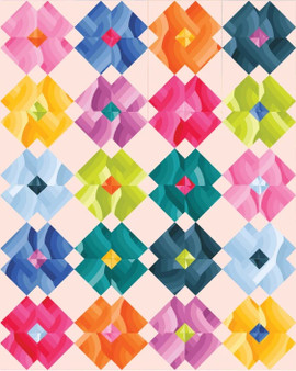 Flower Tile Quilt Kit in ECHO by Emily Van Hoff, Moda Fabrics - ELEGANTE VIRGULE CANADA