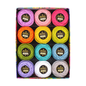 WONDERFIL ALISON GLASS, Eleganza™ 8wt, Perle Cotton Thread Box SUN (Pack of 12) - Wonderfil Specialty Thread, Elegante Virgule Canada