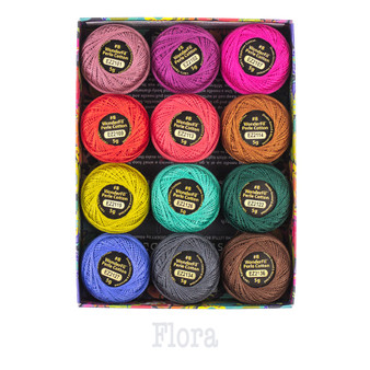 WONDERFIL ALISON GLASS, Eleganza™ 8wt, Perle Cotton Thread Box FLORA (Pack of 12) - Wonderfil Specialty Thread, Elegante Virgule Canada