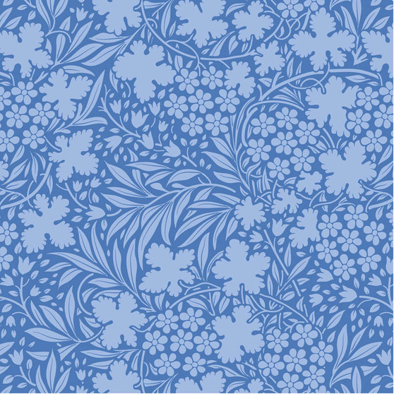 TILDA SOMETHING BLUE, Bleuet à fleurs sauvages - au demi-mètre