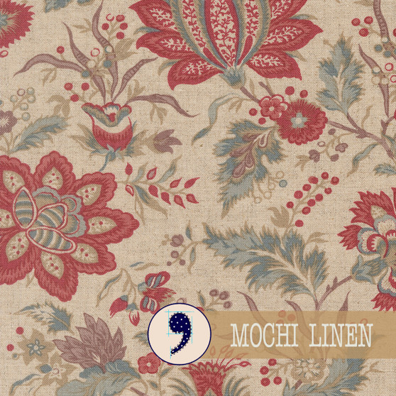 MODA, FRENCH GENERAL - Fleur de Paris, Mochi in Pearl (70% Cotton / 30% Linen) 13990-11L - ELEGANTE VIRGULE CANADA