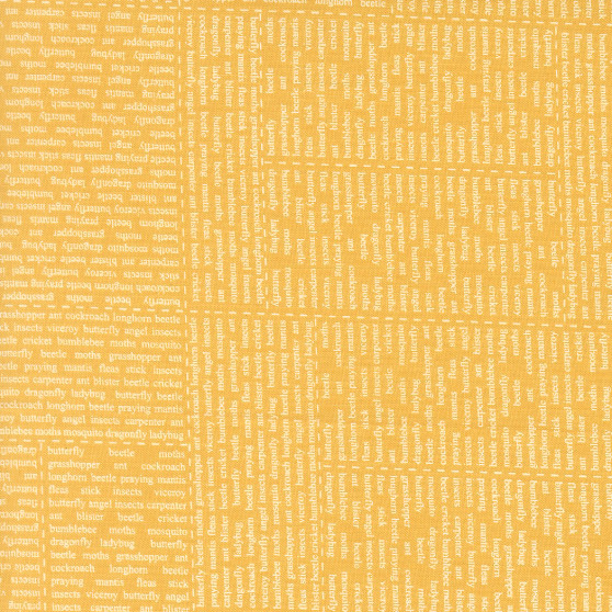 MODA SWEETWATER, BUG COLLECTOR, In The News in Sunshine Yellow 55730-25, by the half-meter