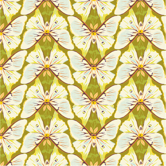 WINDHAM FABRICS, TAMARA KATE Insectarium, Luna au printemps - ELEGANTE VIRGULE CANADA