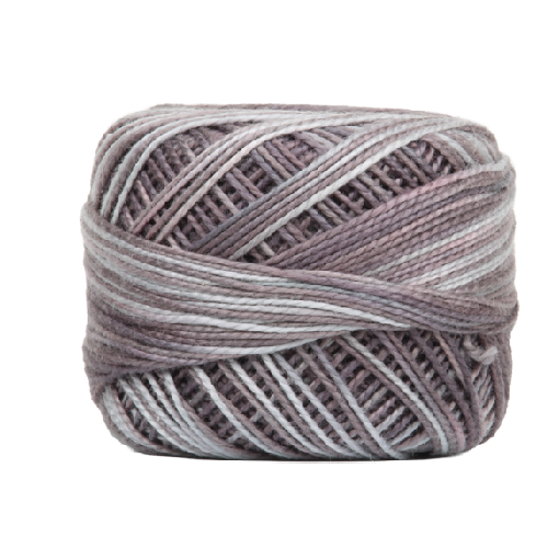 WONDERFIL Vicky McCarty, Eleganza™ Variegated 8wt, 2214 Anchor Gray