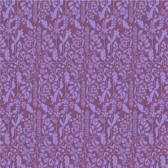 WINDHAM FABRICS, TAMARA KATE Insectarium, Meander in Plum - ELEGANTE VIRGULE CANADA