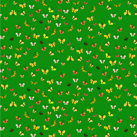 WINDHAM FABRICS, HEATHER ROSS Studio Edit, Butterflies in Green - ELEGANTE VIRGULE CANADA