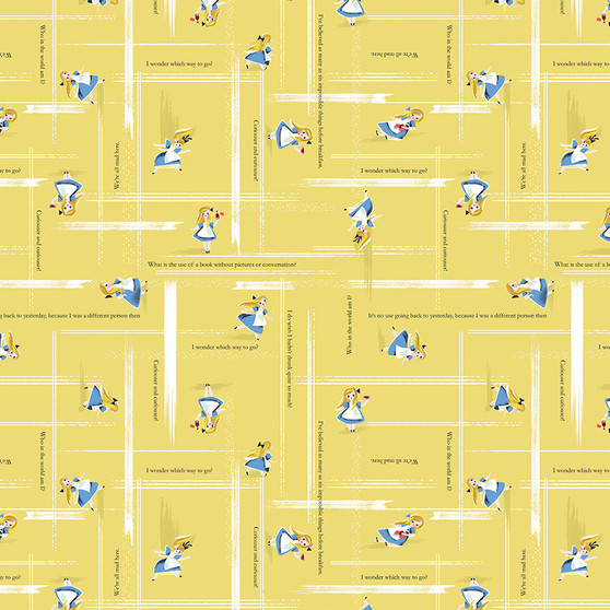 DOWN THE RABBIT HOLE, Alice Toss in Yellow - by the 1/2m