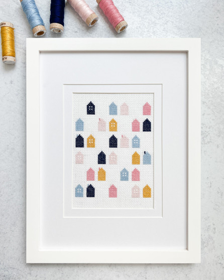 Cotton and Joy, COZY VILLAGE Cross stitch Pattern - ELEGANTE VIRGULE CANADA