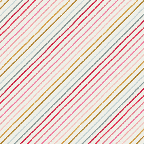 ART GALLERY FABRICS - AGF ADVENTALE, Jolly Ribbons Festive in Cream - ELEGANTE VIRGULE CANADA
