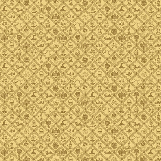 RIFLE PAPER CO Fabrics, Wizard of OZ, Argyle in Yellow - ELEGANTE VIRGULE CANADA