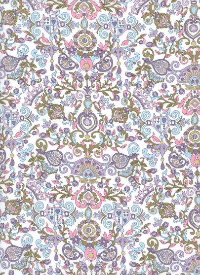 LIBERTY OF LONDON - QUEEN OF HEARTS Purple, 100% Cotton Tana Lawn - Elegante Virgule Canada, Liberty Fabrics