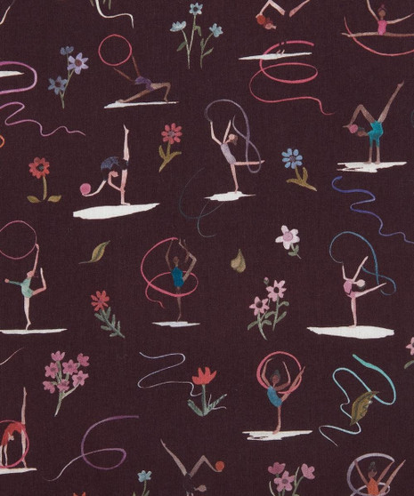 LIBERTY OF LONDON - RIBBON TWIRL C in Brown 100% Cotton Tana Lawn, Per Half-Meter. CANADIAN SHOP. LIBERTY IN CANADA, Elegante Virgule, Quilting Shop