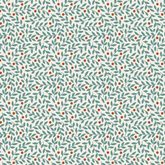 TILDA VILLAGE LIFE Blenders, Lillian Teal - by the half-meter
