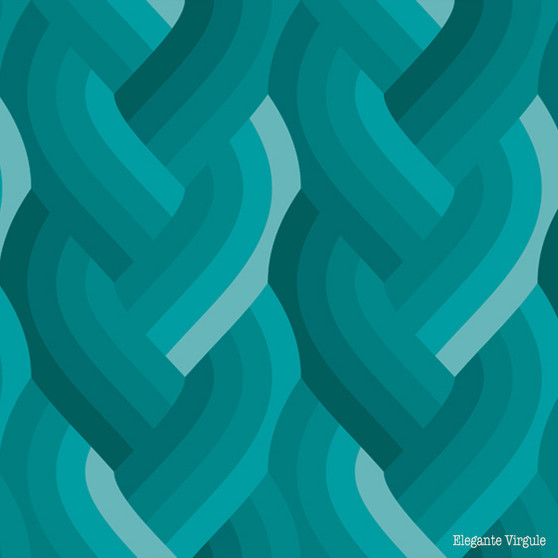 MODA, ECHO by Emily Van Hoff, Braid in Teal - ELEGANTE VIRGULE CANADA, Moda Fabrics