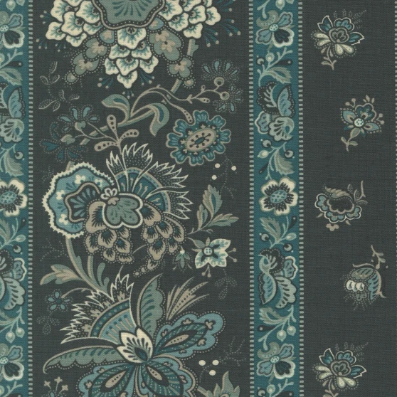 MODA, FRENCH GENERAL - La Maison Bleue, Moineau Border in Indigo 36163-15