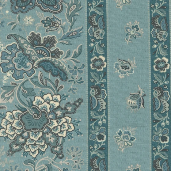 MODA, FRENCH GENERAL - La Maison Bleue, Moineau Border in French Blue 36163-14