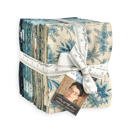 MODA, FRENCH GENERAL - La Maison Bleue, FQ Bundle of 35 Fabrics (ENTIRE COLLECTION) - Elegante Virgule Canada