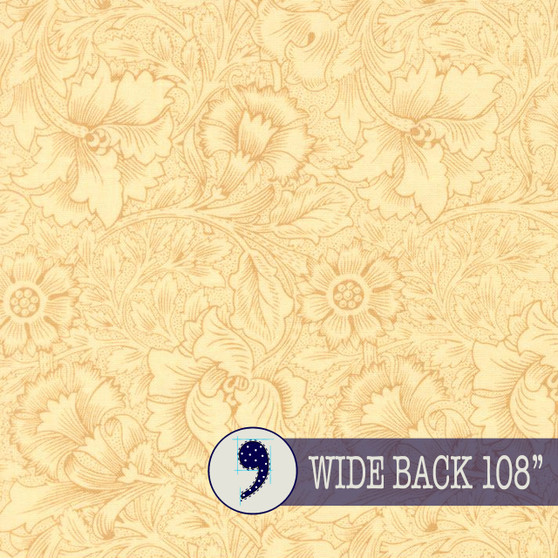 MODA Fabrics, MORRIS MELODY, 108" WideBack  in Parchment 108058-11 - ELEGANTE VIRGULE CANADA