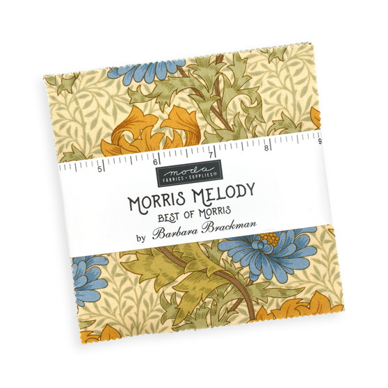 MODA, MORRIS MELODY, Charm Pack 42 pcs 5" x 5" (12,5 x 12,5 cm) (COMPLETE COLLECTION) - ELEGANTE VIRGULE CANADA