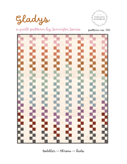Penelope Handmade GLADYS Quilt Paper Pattern - ELEGANTE VIRGULE CANADA