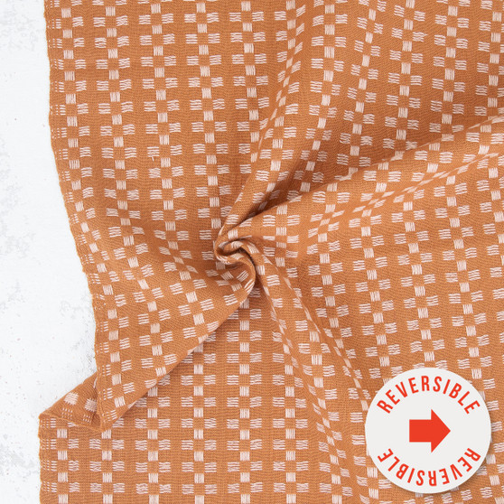 FABLEISM, Shadow Hill, Basketweave in Acacia (REVERSIBLE) - by the half-meter