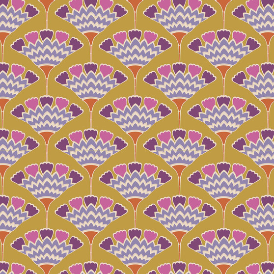 TILDA PIE IN THE SKY, Tasselflower in Mustard - Elegante Virgule Canada, Canadian Fabric Quilt Shop, Montreal, Quebec, Quilting Cotton