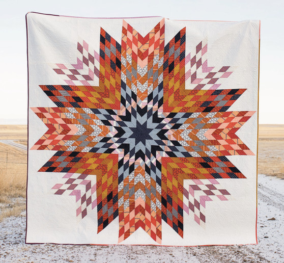 Plains and Pine BIG SKY STAR Quilt Kit, in WARP and WEFT - 85" x 85" (216 x 216 cm) - ELEGANTE VIRGULE CANADA, CANADIAN FABRIC SHOP, Quilting Cotton