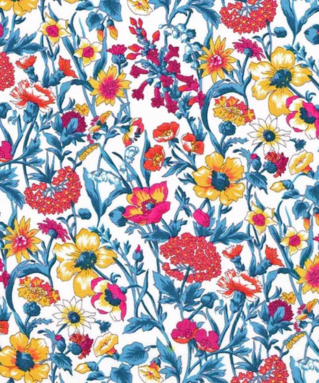 LIBERTY OF LONDON - RACHEL D Teal Multi 100% Coton Tana Lawn, au demi-mètre - Elegante Virgule Canada, Boutique de tissus canadiens Courtepointe , Liberty Fabrics