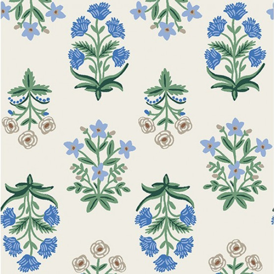 RIFLE PAPER CO CAMONT, Mughal Rose in Blue - Elegante Virgule Canada, Canadian Fabric Online Shop, Quilt Shop, Quilting Cotton