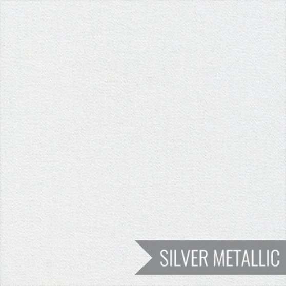 CLOUD 9, GLIMMER SOLIDS in Silver Metallic,  100% ORGANIC Cotton - by the half-meter, ELEGANTE VIRGULE CANADA, CANADIAN FABRIC SHOP, Quilting Cotton, Organic Fabric