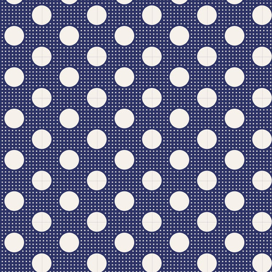 TILDA Medium Dots in Night Blue, 100% Cotton. TILDA BASICS, Elegante Virgule Canada