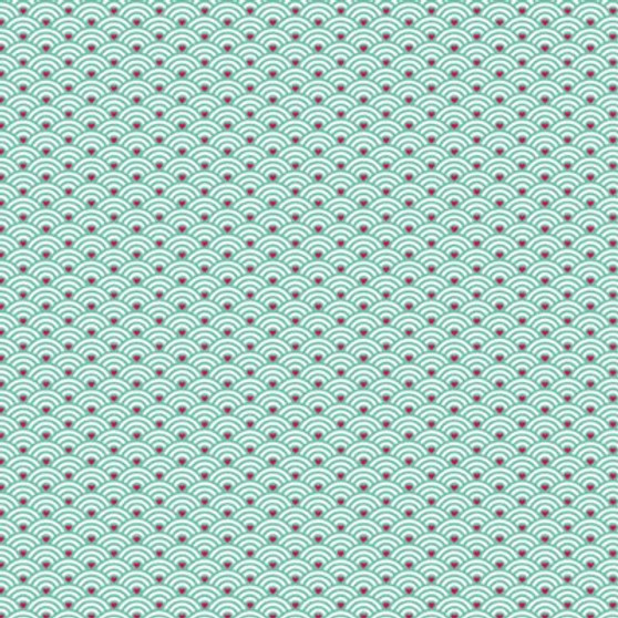 RILEY BLAKE DESIGNS, MINT FOR YOU, Scallop in Sea Glass - ELEGANTE VIRGULE CANADA, Canadian Fabric Quilt Shop, Quilting Cotton