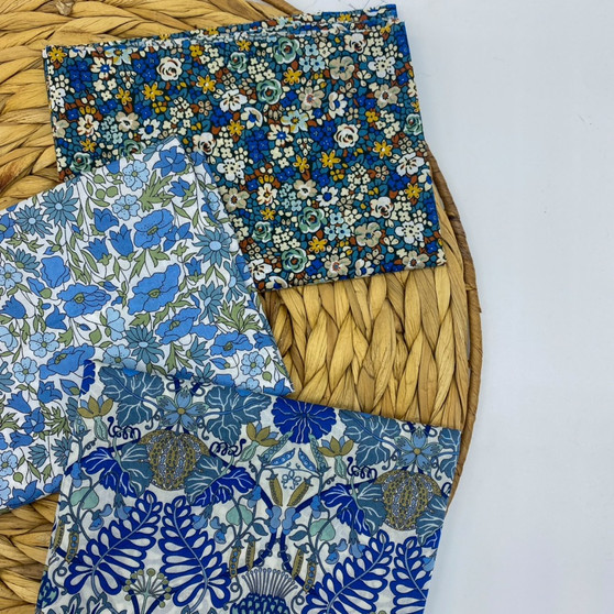 LIBERTY Morris' Garden 1 - Fat Quarter Bundle of 3 Fabrics - 100% Cotton Tana Lawn, ELEGANTE VIRGULE CANADA