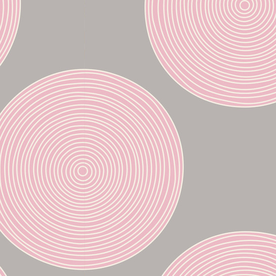 TILDA WIDEBACKS, Luna Pink / Grey, 108" Width (274 cm) By the Half-Meter - Elegante Virgule Canada, Canadian Fabric Quilt Shop, Quilting Cotton
