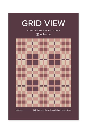 Zahm Co GRID VIEW Quilt Paper Pattern - ELEGANTE VIRGULE CANADA, Canadian Quilting Shop, Quilting Cotton