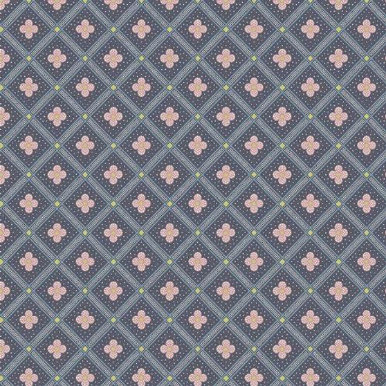 LIBERTY OF LONDON Quilting cotton, Manor Tile Z in Charcoal, ELEGANTE VIRGULE