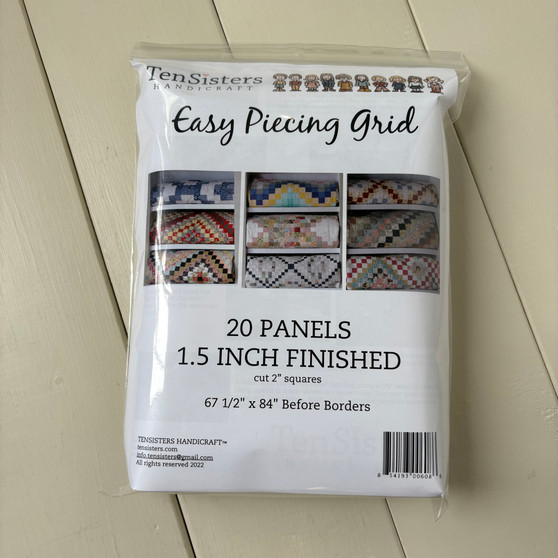 TEN SISTERS Easy Piecing 2" Grid 1.5" Finished Interfacing (Precut pack of 20 panels)