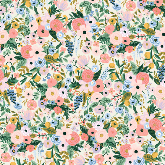 RIFLE PAPER CO, ORCHARD, Garden Party Petite in Ivory - ELEGANTE VIRGULE CANADA, Canadian Fabric Quilt Shop, Quilting Cotton