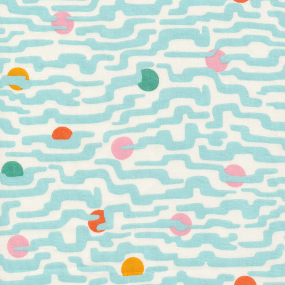 CLOUD 9, GOOD VIBRATIONS - Polkadot Haze,  100% ORGANIC Cotton - by the half-meter, ELEGANTE VIRGULE, CANADIAN FABRIC SHOP