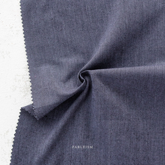 FABLEISM, Everyday Chambray Nocturne in Galaxy - Elegante Virgule Canada, Canadian Fabric Online Shop, Quilt Shop, Quilting Woven Bamboo Cotton