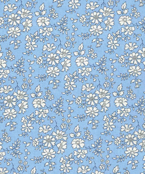 LIBERTY OF LONDON - CAPEL C Sky Blue 100% Cotton Tana Lawn, Per Half-Meter, CANADIAN SHOP. LIBERTY IN CANADA, Elegante Virgule