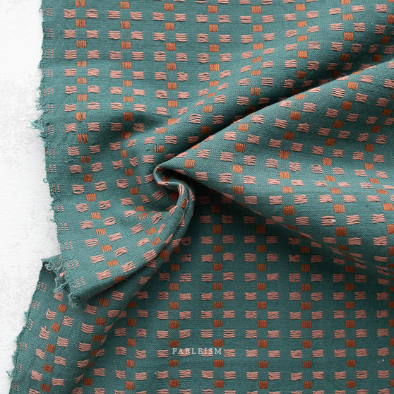 FABLEISM, Canyon Springs, BASKET WEAVE in Teal - ELEGANTE VIRGULE CANADA