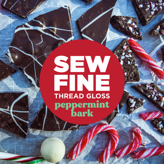 SEW FINE THREAD GLOSS, Peppermint Bark ***SPECIAL HOLIDAY EDITION - ELEGANTE VIRGULE CANADA, Canadian Gift, Fabric and Quilt Shop. Quilting Cotton, Quebec