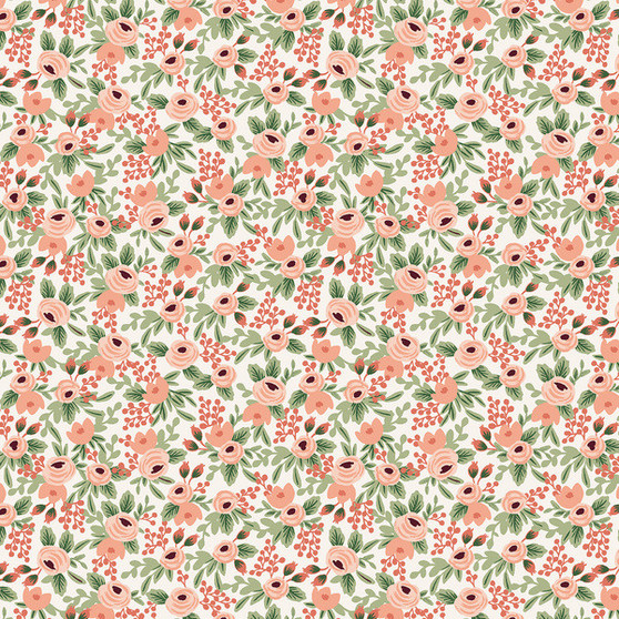 RIFLE PAPER CO, Garden Party ROSA in Rose,  ELEGANTE VIRGULE CANADA, CANADIAN FABRIC QUILT SHOP, Quilting Cotton