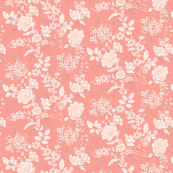 HENRY GLASS FABRICS - KIM DIEHL, Tranquility in Pink - ELEGANTE VIRGULE CANADA